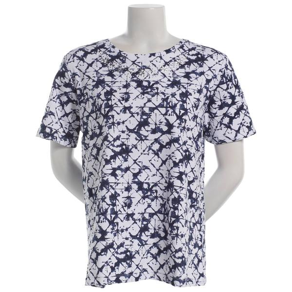 Plus Size Hasting & Smith Short Sleeve Tie Dye Tee with Studs