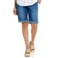 Womens Bleu Denim 5 Pocket Roll Cuff Denim Bermuda Shorts - image 1