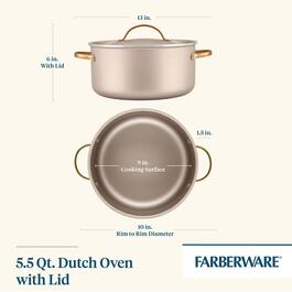 Farberware&#174; Radiant 5.5qt. Dutch Oven w/ Lid - Champagne
