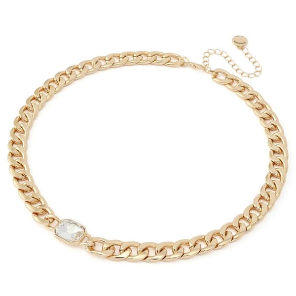 Steve Madden Gold Stone Collar Necklace