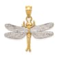 Gold Classics&#40;tm&#41; 14kt. Two-tone Dragonfly Pendant - image 1