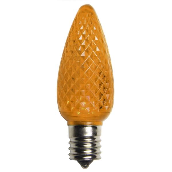 Sienna C9 Faceted Orange Christmas Replacement Bulbs - Set of 4 - image 