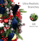 Puleo International 26in.LED Ornament & Pinecone Adorned Wreath - image 4