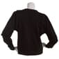 Womens Nicole Miller Long Sleeve w/Lace French Terry Sweater - image 3