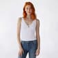 Juniors Madden Girl Tie Front Lace Neck Trim Tank Top - image 1