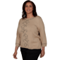 Plus Size Alfred Dunner Travel Advisory Beaded Scroll Sweater - image 3