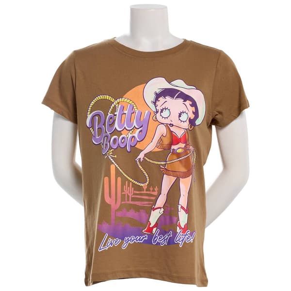 Juniors Freeze Betty Boop Western Girlfriend Tee - image 