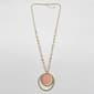 Ashley Cooper(tm) Coral Bead & Shell Ring Dangle Pendant Necklace - image 1
