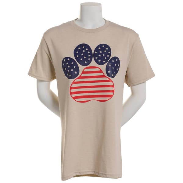 Womens Jerzees Short Sleeve Americana Paw Tee