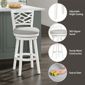 HH2 Home Riva Wood Adjustable Height Swivel Stool - image 10