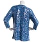 Womens Emily Daniels 3/4 Sleeve Foil Ikat Bar Neck Tunic Top - image 2
