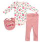 Baby Girl (NB-9M) baby views(R) 3pc. Floral Love Bodysuit Set - image 1