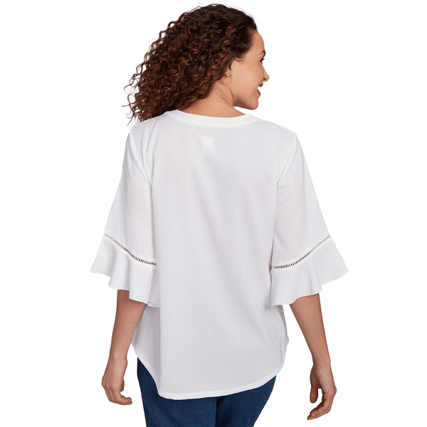 Womens Ruby Rd. Paradise Cove Solid Puckered Top