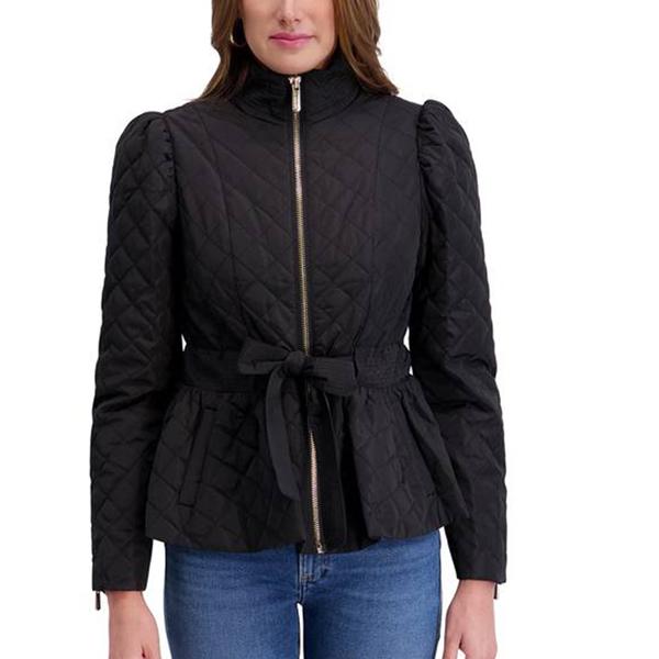 Womens Kensie Quilted Peplum Jacket - image 