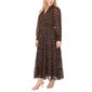 Petite MSK Long Sleeve Tie Neck Foil Dot Tiered Maxi Dress - image 3