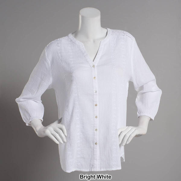 Womens Preswick &amp; Moore 3/4 Sleeve Gauze Shirt
