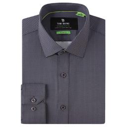 Mens Tom Baine Slim Fit Performance Dress Shirt - Black Print