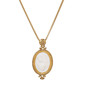 Symbols of Faith 14kt. Gold Dipped Glass Angel Intaglio Necklace - image 1