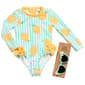 Baby Girl (NB-9M) Wonderluxe Stripe Rashguard One Piece Swimsuit - image 1