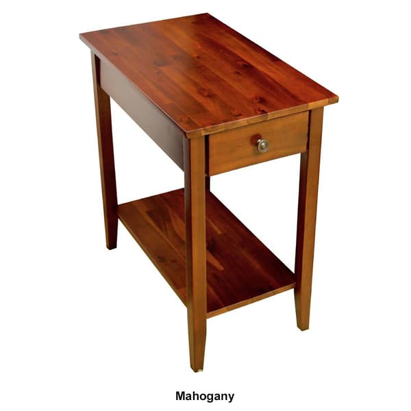 Casual Contemporary Living 2-Tier Acacia End Table with Drawer