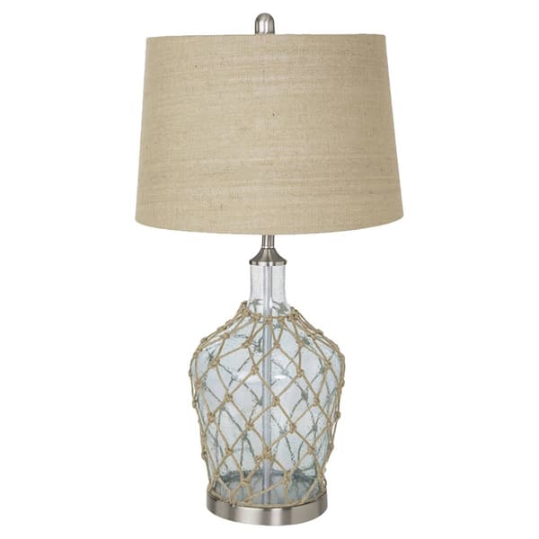 9th & Pike&#40;R&#41; 28in. Beige Shade Silver Metal Table Lamp - image 