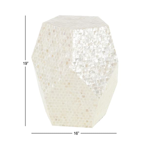9th &amp; Pike® Mussel Shells And Wood Accent Table