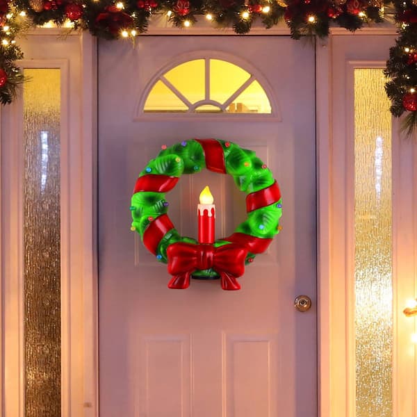 Mr. Christmas 19.25in. Vintage Blow Mold Green Wreath