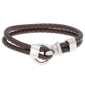 Mens Lynx Stainless Steel & Leather Bracelet - image 1