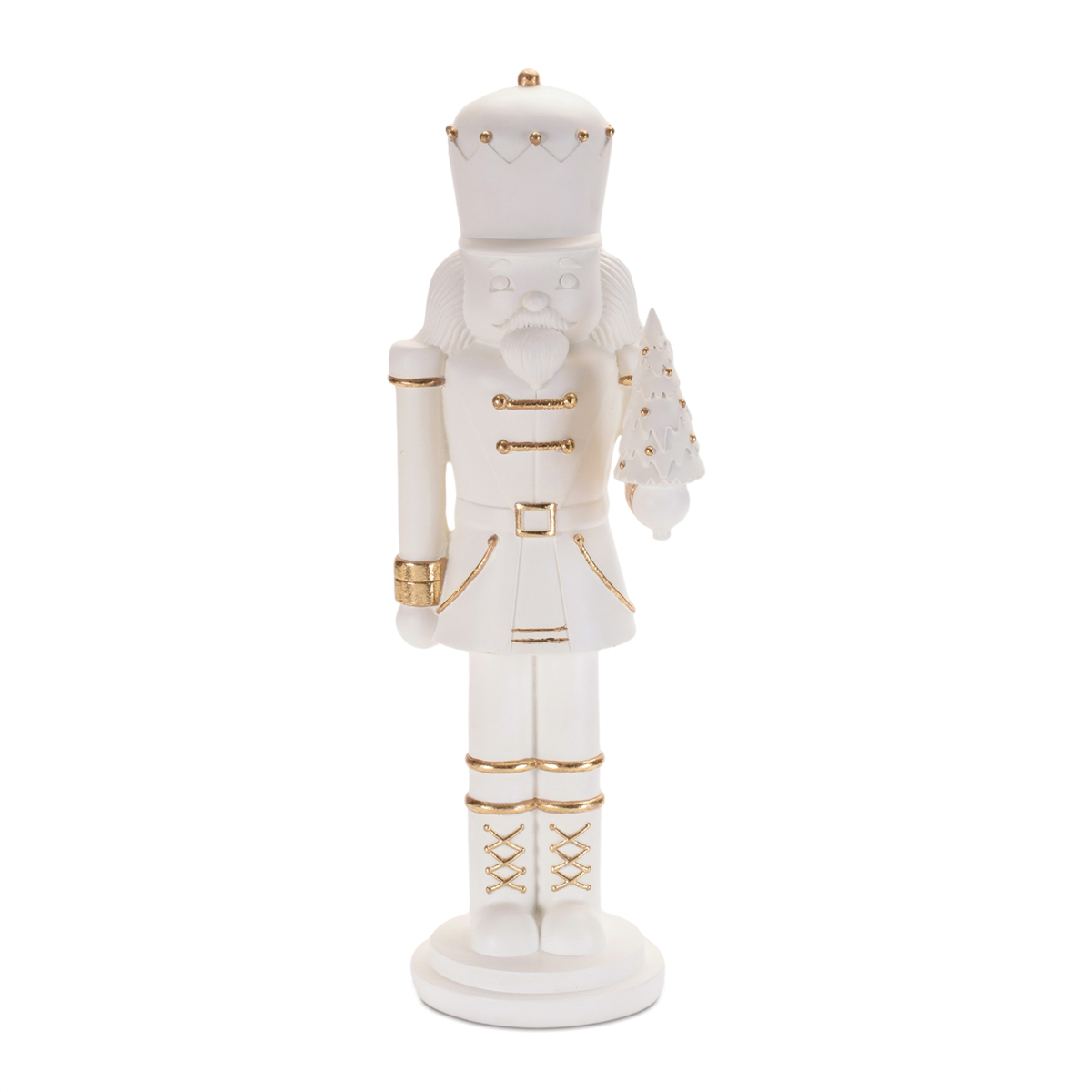 Melrose 14.5in. Modern Nutcracker with Gold Accents