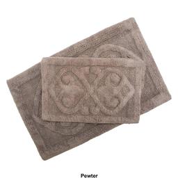 2pc. Damask Bath Rug Set