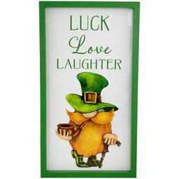 Northlight Seasonal Luck Love Laughter St. Patrick''s Wall Sign