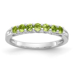 Gemstone Classics(tm) Sterling Silver & Round Peridot Ring