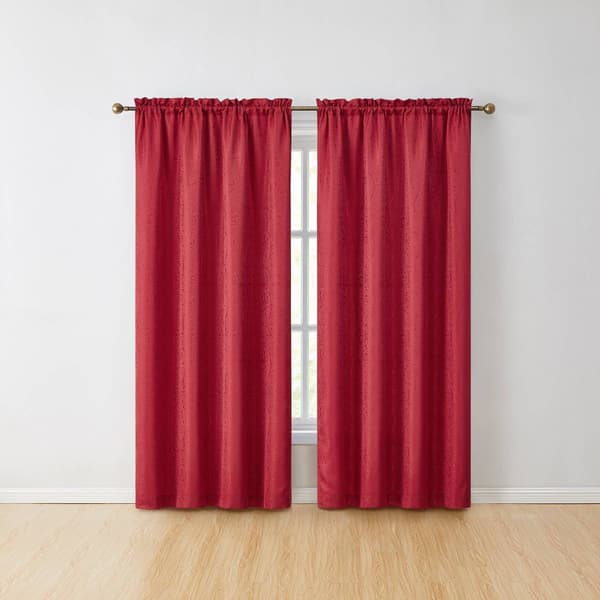 Emily Jacquard Rod Pocket Curtains - image 