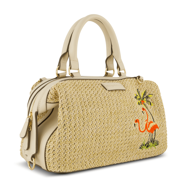 Tommy Bahama Flamingo Embroidery Satchel
