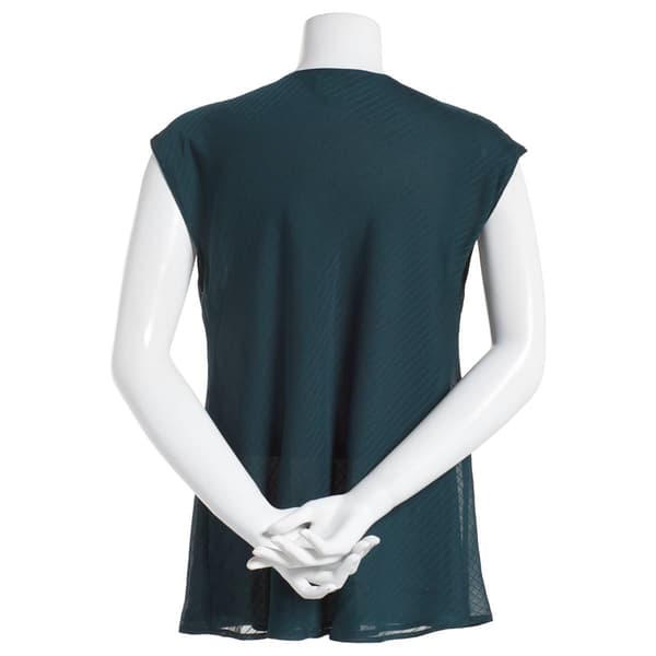 Womens Calvin Klein Cap Sleeve Solid Cowl Neck Blouse