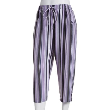 Womens Jeno Neuman Crinkle Stripe Capri Pants - Boscov's