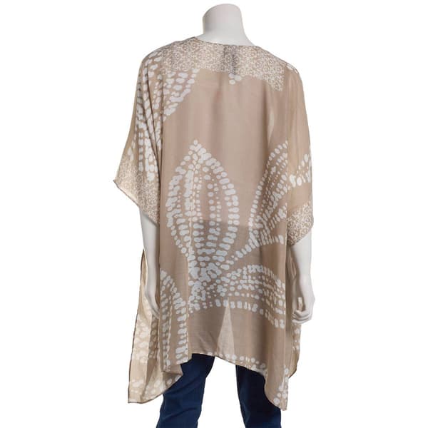 Womens Vince Camuto 2pc. Abstract Leaf Kimono & Hat Set