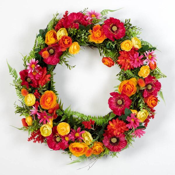 Ranunculus/Anemone/Daisy Grapevine Wreath - image 