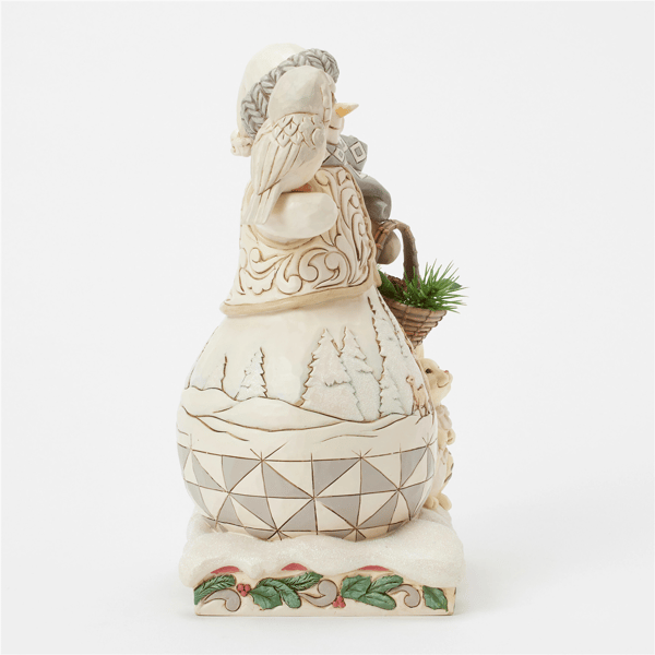 Jim Shore Heartwood Creek White Woodland Snowman Figurine