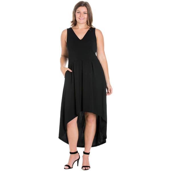 Plus Size 24/7 Comfort Apparel High Low Dress - image 