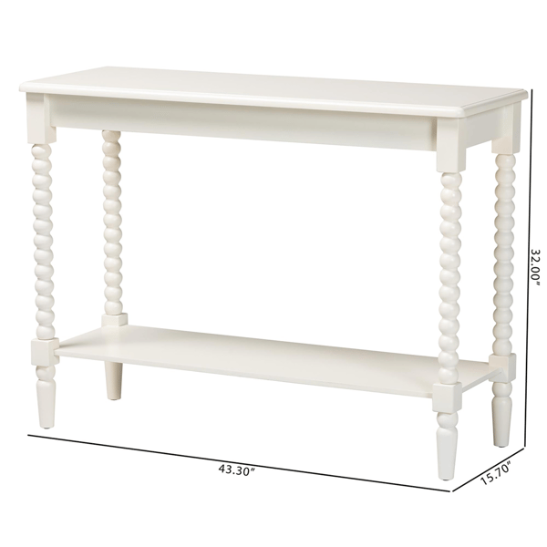 Baxton Studio Bayard Console Table with Bobbin Legs