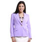 Womens Kasper One Button Stretch Crepe Collar Jacket - image 3