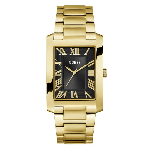 Mens Guess Gold Analog Roman Numeral Watch - GW0896G2