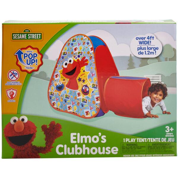 Sesame Street&#40;R&#41; Elmo''s Clubhouse Play Tent w/ Tunnel - image 