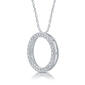 Nova Star&#174; 1/10ct Lab Diamond Sterling Silver Circle Pendant - image 2