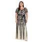 Plus Size R&M Richards Short Sleeve Sweetheart Neck Sequin Gown - image 1