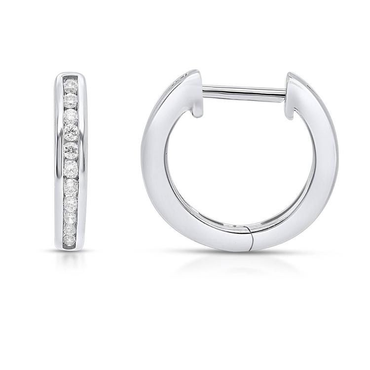 Nova Star(R) 1ctw. Lab Grown Diamond Channel Set Hoop Earrings