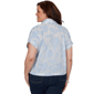 Plus Size Skye’s the Limit Sunny Blue Skies Floral Stripe Blouse - image 2