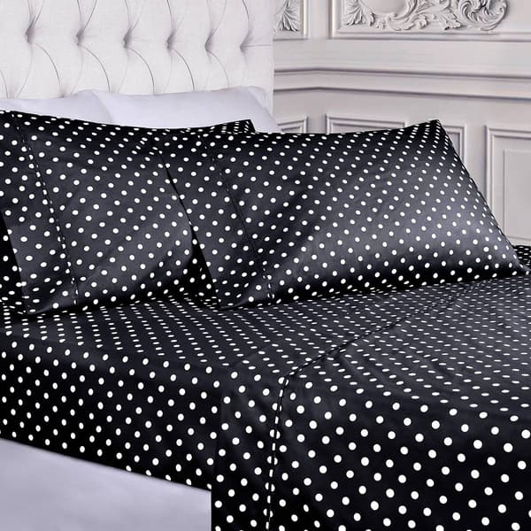 Superior 600 Thread Count Deep Pocket Polka Dot Sheet Set - image 