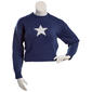 Juniors Derek Heart Long Sleeve Drop Shoulder Star Sweater - image 1
